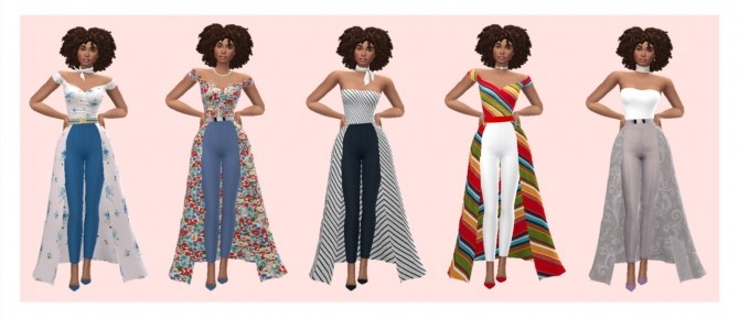 Sims 4 JUMPSUIT WITH SKIRT V1 at Sims4Sue