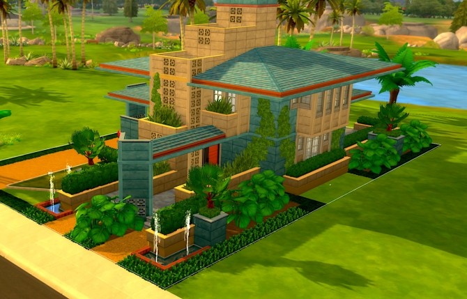 Sims 4 Frank Lloyd Wright’s Minnesota House at Qube Design
