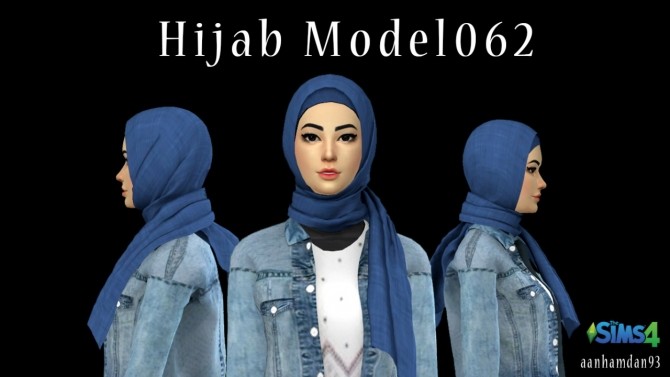 Sims 4 Hijab Model 062 & Hijab Hair 005 + Aminah Collections at Aan Hamdan Simmer93