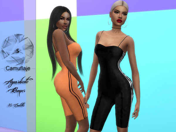 Sims 4 Aguardiente Romper by Camuflaje at TSR