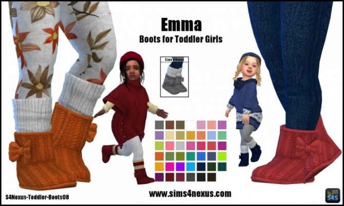 Sims 4 Emma boots by SamanthaGump at Sims 4 Nexus