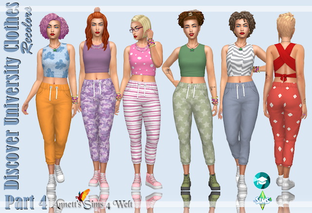 Sims 4 Discover University Clothes Recolors Part 4 at Annett’s Sims 4 Welt