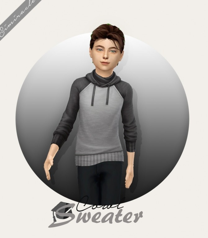 Sims 4 Cowl Sweater Kids Version at Simiracle