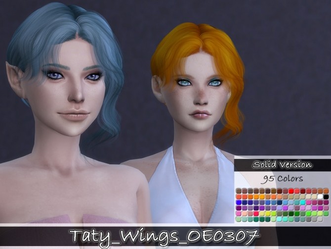 Sims 4 WINGS OE0307 hair retexture at Taty – Eámanë Palantír