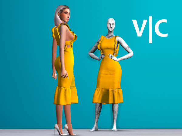 Sims 4 Dress III by Viy Sims at TSR