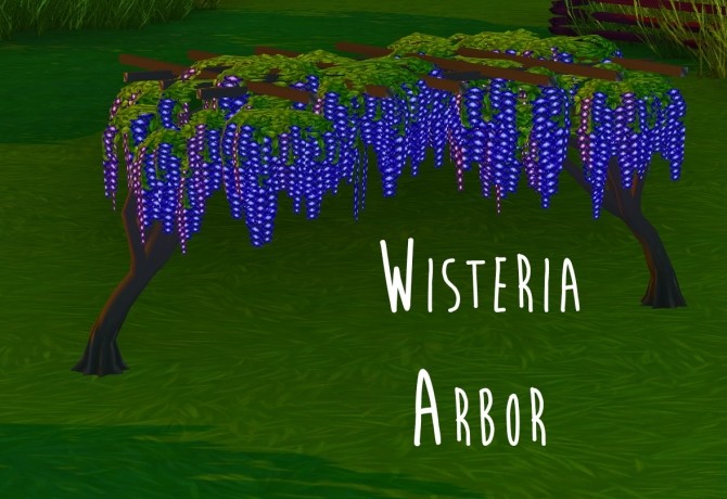 Sims 4 Wisteria Arbor + Leaning & Bending Ornamental Bamboo at Teanmoon