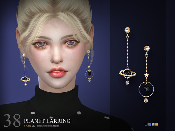 Sims 4 EARRINGS 201923 by S Club LL at TSR