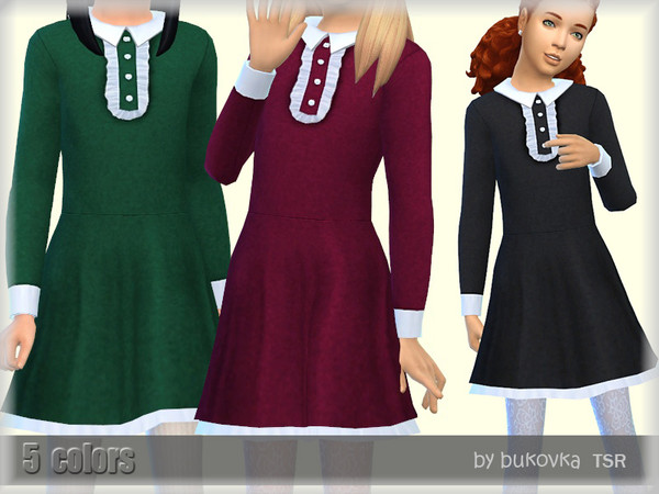 Sims 4 Dress Colar Child by bukovka at TSR