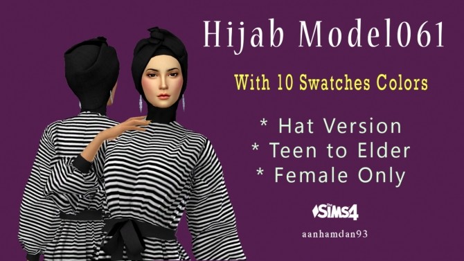 Hijab Model 060 & 061 + Olivia Longdress at Aan Hamdan Simmer93 » Sims ...