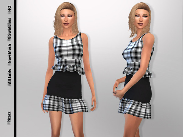 Sims 4 Black & Plaid Collection by pizazz at TSR