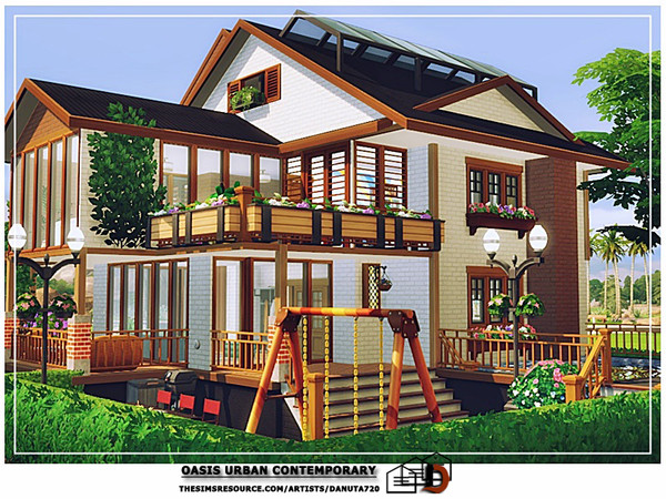 Sims 4 Oasis Urban contemporary villa by Danuta720 at TSR