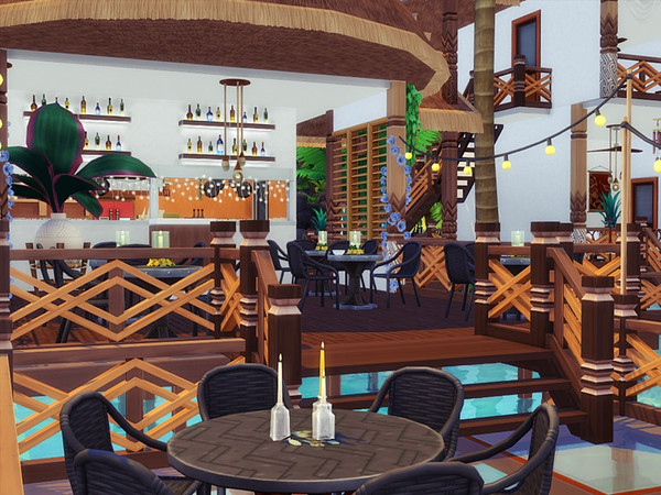 Sims 4 MALAI Restaurant by marychabb at TSR
