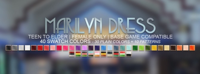 Sims 4 MARILYN DRESS at Candy Sims 4
