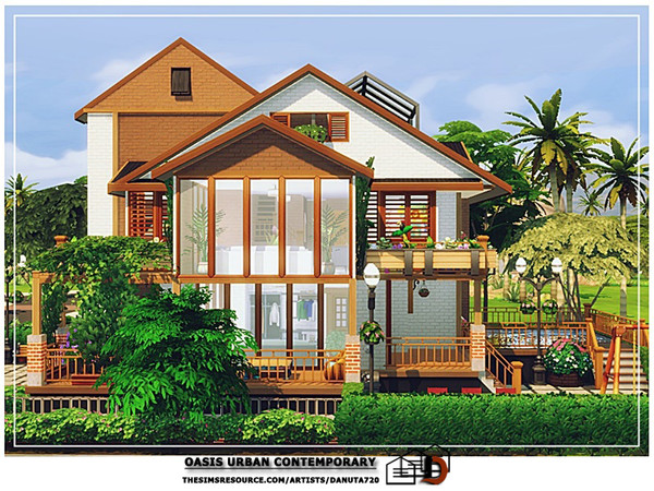 Sims 4 Oasis Urban contemporary villa by Danuta720 at TSR