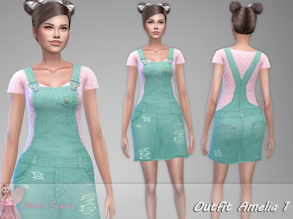 Sims 4 Outfit Amelia 1 by Jaru Sims at TSR