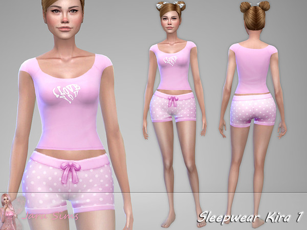 Sims 4 Sleepwear Kira 1 by Jaru Sims at TSR