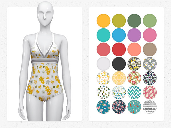 Sims 4 Silene Swimsuit by Nords at TSR