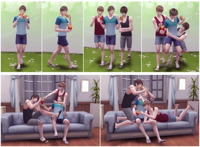 Sims 4 Hamburger Set Pose at A luckyday
