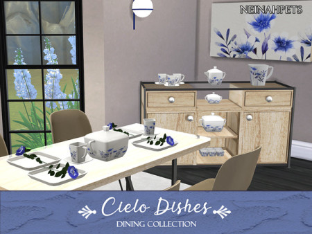 Cielo Dining Dish Collection by neinahpets at TSR