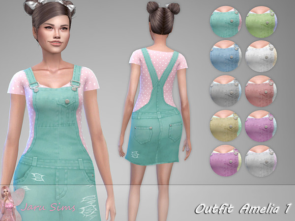 Sims 4 Outfit Amelia 1 by Jaru Sims at TSR
