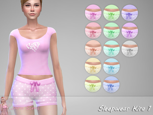 Sims 4 Sleepwear Kira 1 by Jaru Sims at TSR