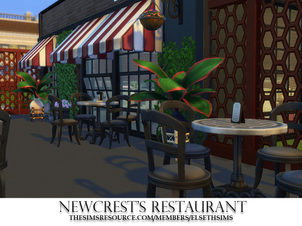 Sims 4 Newcrests Restaurant by ElsethSIMS at TSR