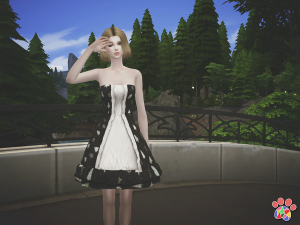 Sims 4 Wild Flower dress by Arltos at TSR