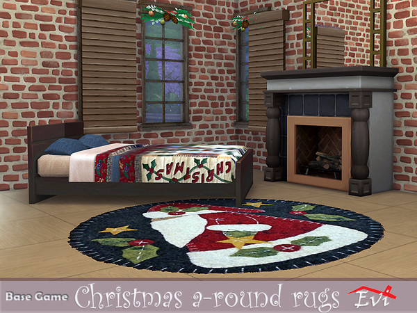 Sims 4 Christmas a round rugs by evi at TSR