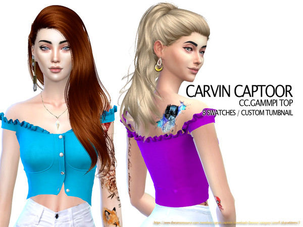 Sims 4 Gammpi top by carvin captoor at TSR