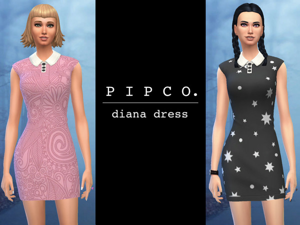Sims 4 Diana dress by Pipco at TSR