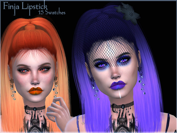 Sims 4 Finja Lipstick by Reevaly at TSR