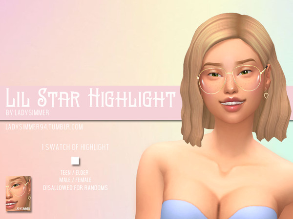 Sims 4 Lil Star Highlight by LadySimmer94 at TSR