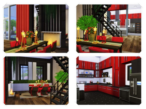 Sims 4 KROS modern home by marychabb at TSR
