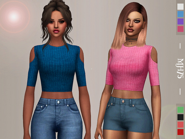 Sims 4 Elyana Top by Margeh 75 at TSR
