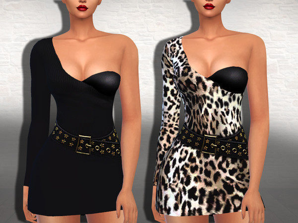 Sims 4 One Shoulder Elegant Party Dresses by Saliwa at TSR