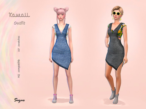Sims 4 Kawaii Outfit by Suzue at TSR