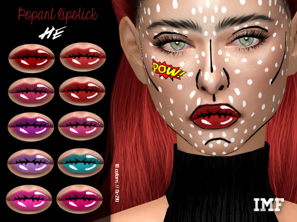 Sims 4 IMF Popart Lipstick N.214 by IzzieMcFire at TSR