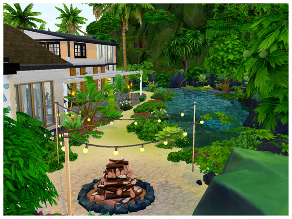 Sims 4 Private Beach House by Mini Simmer at TSR