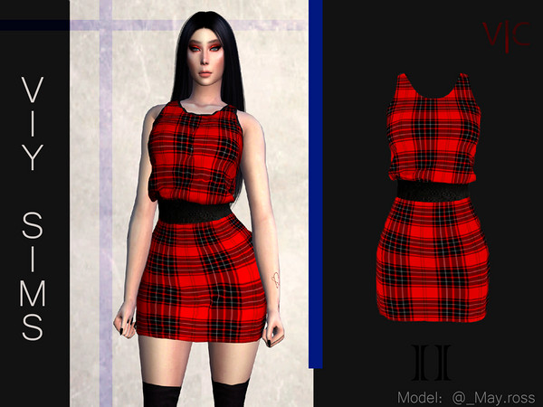 Sims 4 Dress II by Viy Sims at TSR