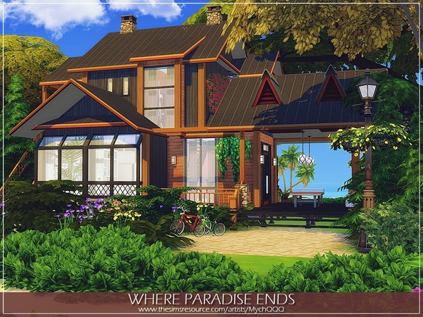 Sims 4 Where Paradise Ends house by MychQQQ at TSR