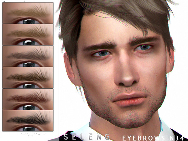 Sims 4 Eyebrows N34 by Seleng at TSR