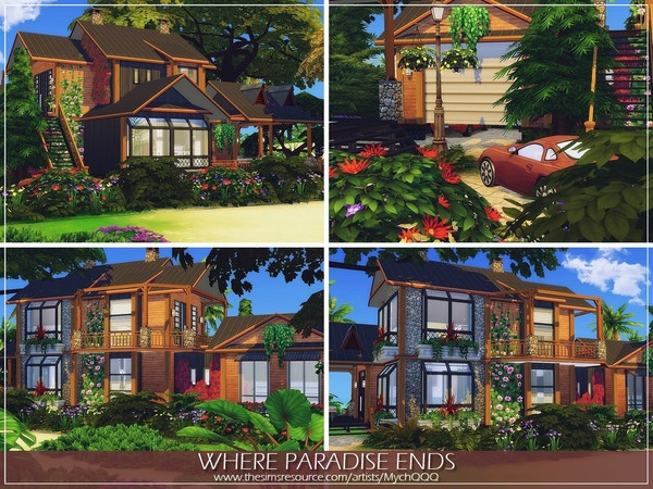 Sims 4 Where Paradise Ends house by MychQQQ at TSR