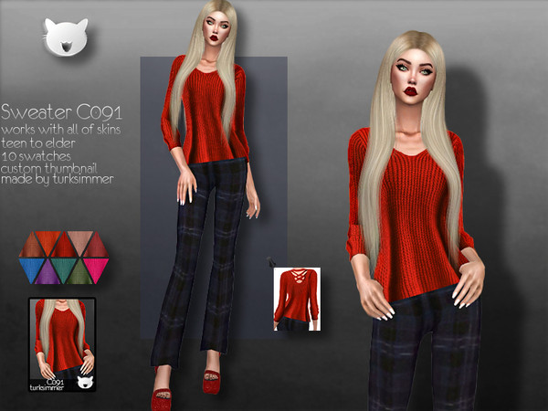 Sims 4 Sweater C091 by turksimmer at TSR