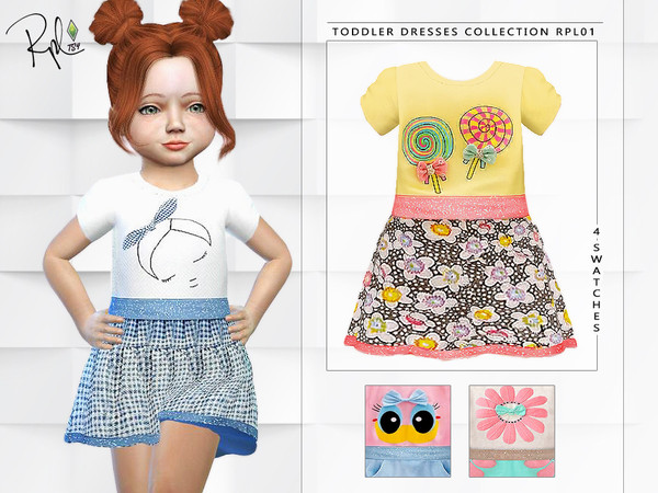 Sims 4 Dresses Collection RPL01 Toddler by RobertaPLobo at TSR