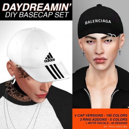 Daydreamin’ DIY basecap set at Praline Sims