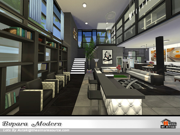 Sims 4 Bupara Modern house by autaki at TSR