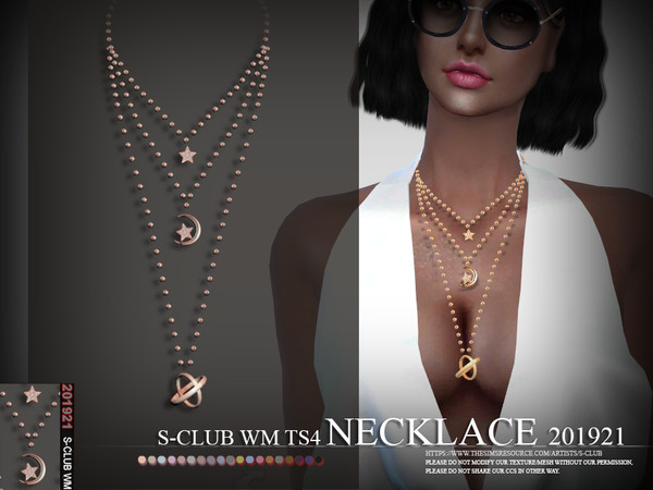 Sims 4 Necklace 201921 by S Club WM at TSR