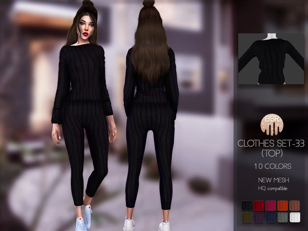 Clothes Set 33 Top Bd130 By Busra Tr At Tsr Sims 4 Updates