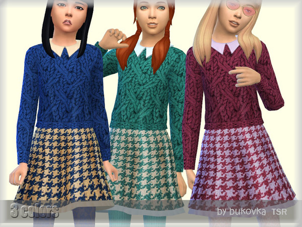 Sims 4 Dress with Sweater by bukovka at TSR