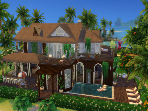 Sims 4 Paradise End retreat by LJaneP6 at TSR